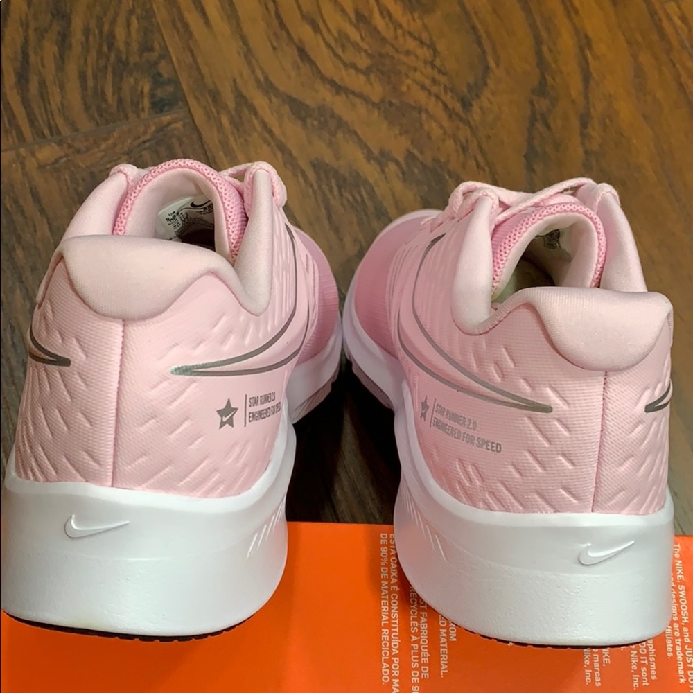 WMNS NIKE STAR RUNNER 2(GS) Pink Foam/Metallic Sil - Picture 3 of 16